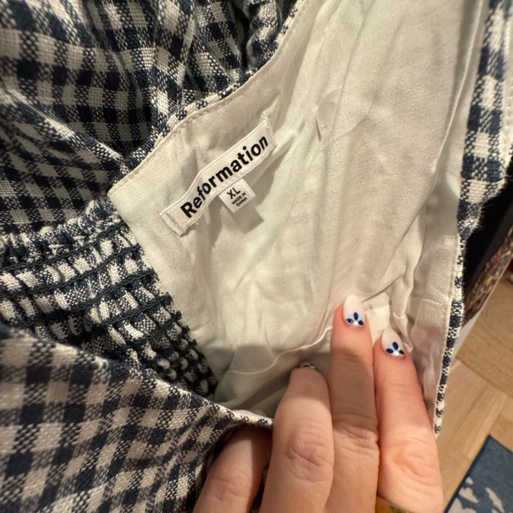 Reformation Monochrome Gingham Jumpsuit - Picture 4 of 4